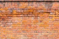 the old monastery wall built of red brick, brickwork texture, can be used for interior design Royalty Free Stock Photo