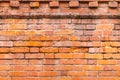 the old monastery wall built of red brick, brickwork texture, can be used for interior design Royalty Free Stock Photo