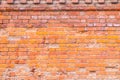 the old monastery wall built of red brick, brickwork texture, can be used for interior design Royalty Free Stock Photo