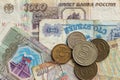 Old money of Russia, background. Royalty Free Stock Photo
