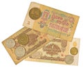 Old money of Soviet Union. Royalty Free Stock Photo