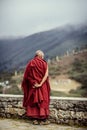 Old monk in Nepal Royalty Free Stock Photo