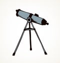 Spyglass. Vector drawing Royalty Free Stock Photo