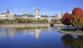 Old Montreal, Bonsecours Basin reflections in autumn Royalty Free Stock Photo