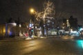 Old Montreal night scene