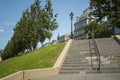 Old Montreal scene behnid City Hall Royalty Free Stock Photo