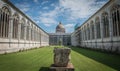 Old monumental cemetery on Piazza dei Miracoli in Pisa, Tuscany, Italy