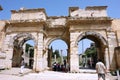 Old monumental Gate of Augustus in the ancient city of Ephesus.