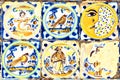 Old moorish ceramic tiles Royalty Free Stock Photo