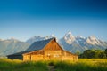 Old Mormon Barn in the Tetons Royalty Free Stock Photo