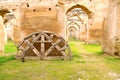 old moroccan granary the green cat wall Royalty Free Stock Photo