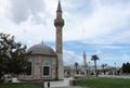 Old mosque and Clock Tower on the central Konak square in Izmir, Turkey Royalty Free Stock Photo