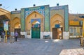 The old mosque`s gate, Yazd, Iran