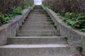 Old mossy concrete steps leading up. Ladder up Royalty Free Stock Photo