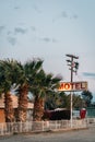 Old motel sign in Niland, near the Salton Sea, California