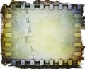 Old motion picture film reel with film strip Royalty Free Stock Photo