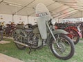 Old Moto Guzzi Falcone belonged to the italian traffic police