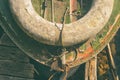 Old motor boat at the pier Royalty Free Stock Photo