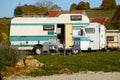 RVs on campground Royalty Free Stock Photo