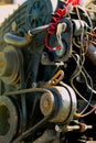 Old motorboat engine Royalty Free Stock Photo