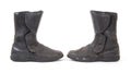 Old motorcycle boots Royalty Free Stock Photo