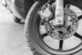 Old motorcycle disk break Royalty Free Stock Photo