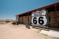 Old motorcycle near historic route 66 in California