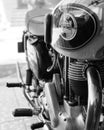 black and white old motorcycle