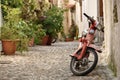 Old motorcycle in Rhodes, Greece