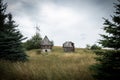 Old mountain shacks.