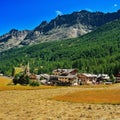 Old mountain village Rhemes Notre Dame in Aosta valley Royalty Free Stock Photo