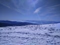 Old mountain in snow Royalty Free Stock Photo