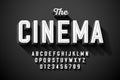 Old movie title vintage font Royalty Free Stock Photo