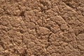 Old mud wall plaster with cracks closeup Royalty Free Stock Photo
