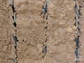 Old muddy adobe wall closeup Royalty Free Stock Photo