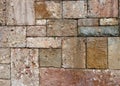 Old multicolor stone block wall Royalty Free Stock Photo