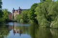 Old multistorey building with reflection in Copenhagen, Denmark Royalty Free Stock Photo