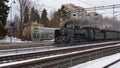 Old museum locomotive in Finland.