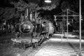 Old museum steam train in greece Royalty Free Stock Photo