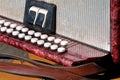 Old musical instrument Russian bayan - button accordion