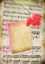 Old musical notes card Royalty Free Stock Photo