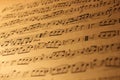 Old musical notes page