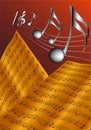 The old musical score Royalty Free Stock Photo