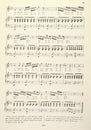 Old musical score - with lyrics Royalty Free Stock Photo