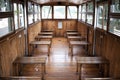 Old narrow gauge wagon interior