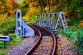 old narrow railroad bridge of Vulkan Express Royalty Free Stock Photo