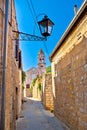 Old narrow stone street of Vis view Royalty Free Stock Photo