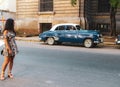 Old street of Havana in Cuba, Caribbeans