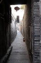 Old narrow street in Chinese water village Xitang Royalty Free Stock Photo