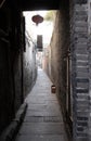 Old narrow street in Chinese water village Xitang